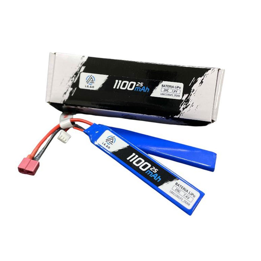 Bateria Lipo ULTRA Leão 7.4V/2S (2 pack) 1100mAh 20C/40C - Conector DEAN