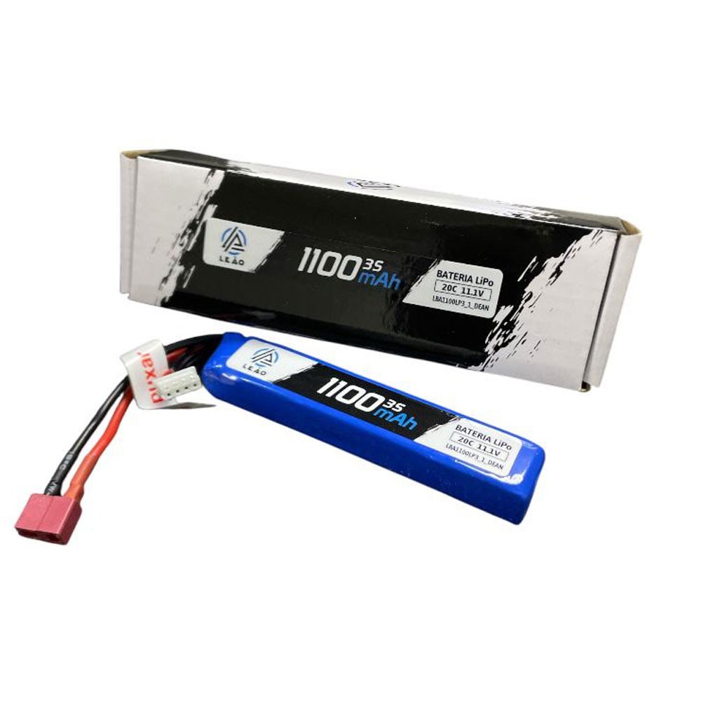 Bateria Lipo ULTRA Leão 11.1V/3S (1 pack) 1100mAh 20C/40C - Conector DEAN