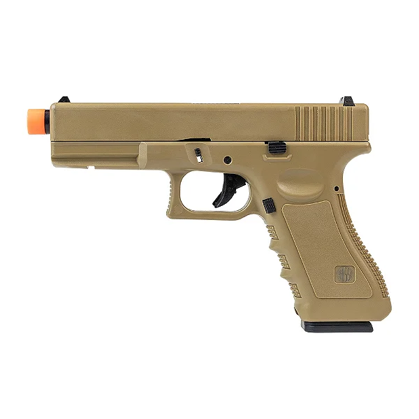 Pistola Airsoft Rossi V17 TAN GBB Green Gas 6mm - Kit Completo