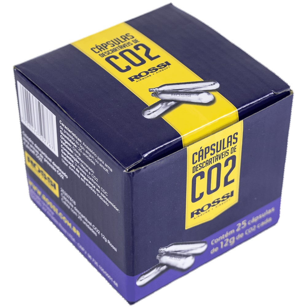 Cápsula CO2 Rossi 12g — caixa 25 unidades