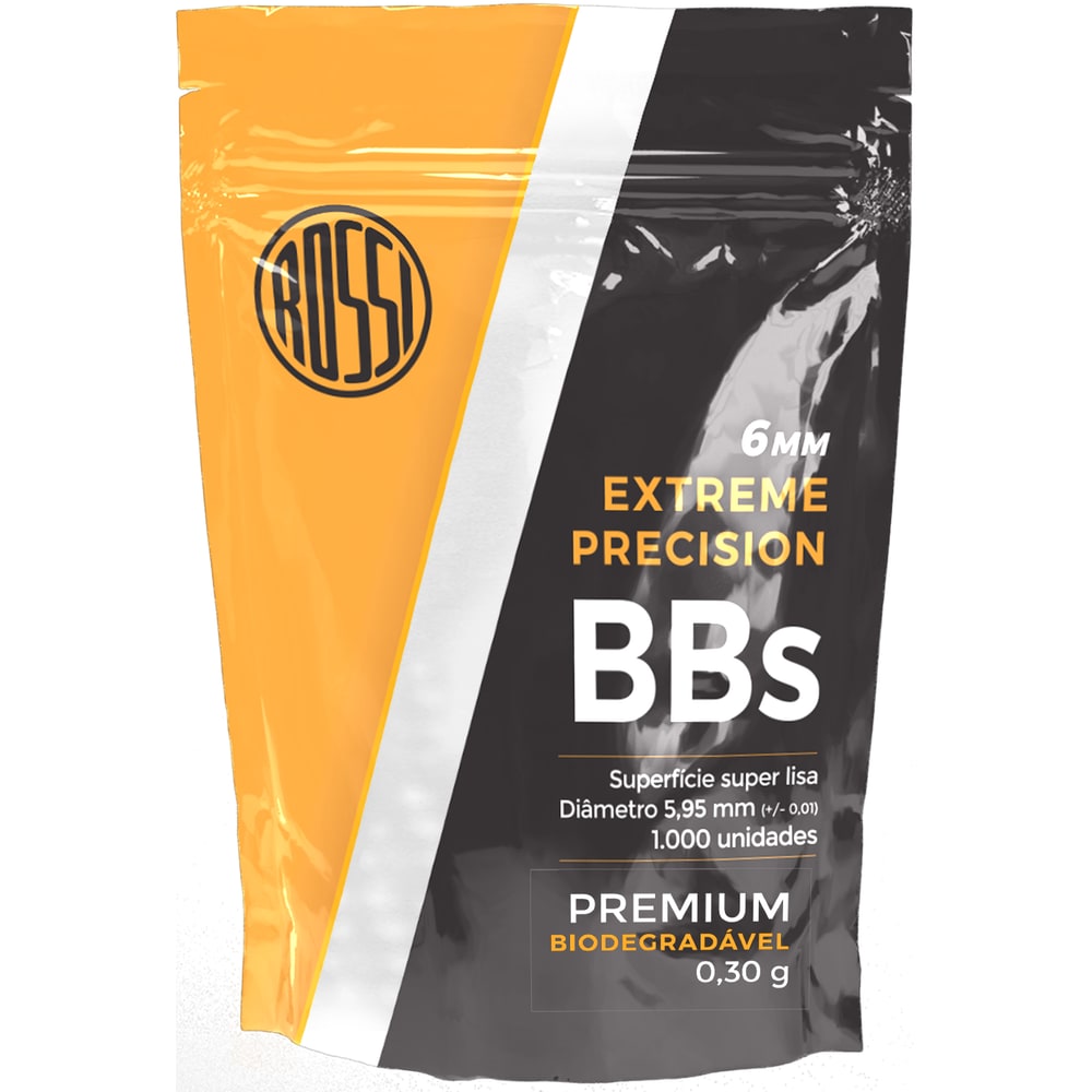 BBs Rossi Biodegradável 0.30g 6mm — saco 1000