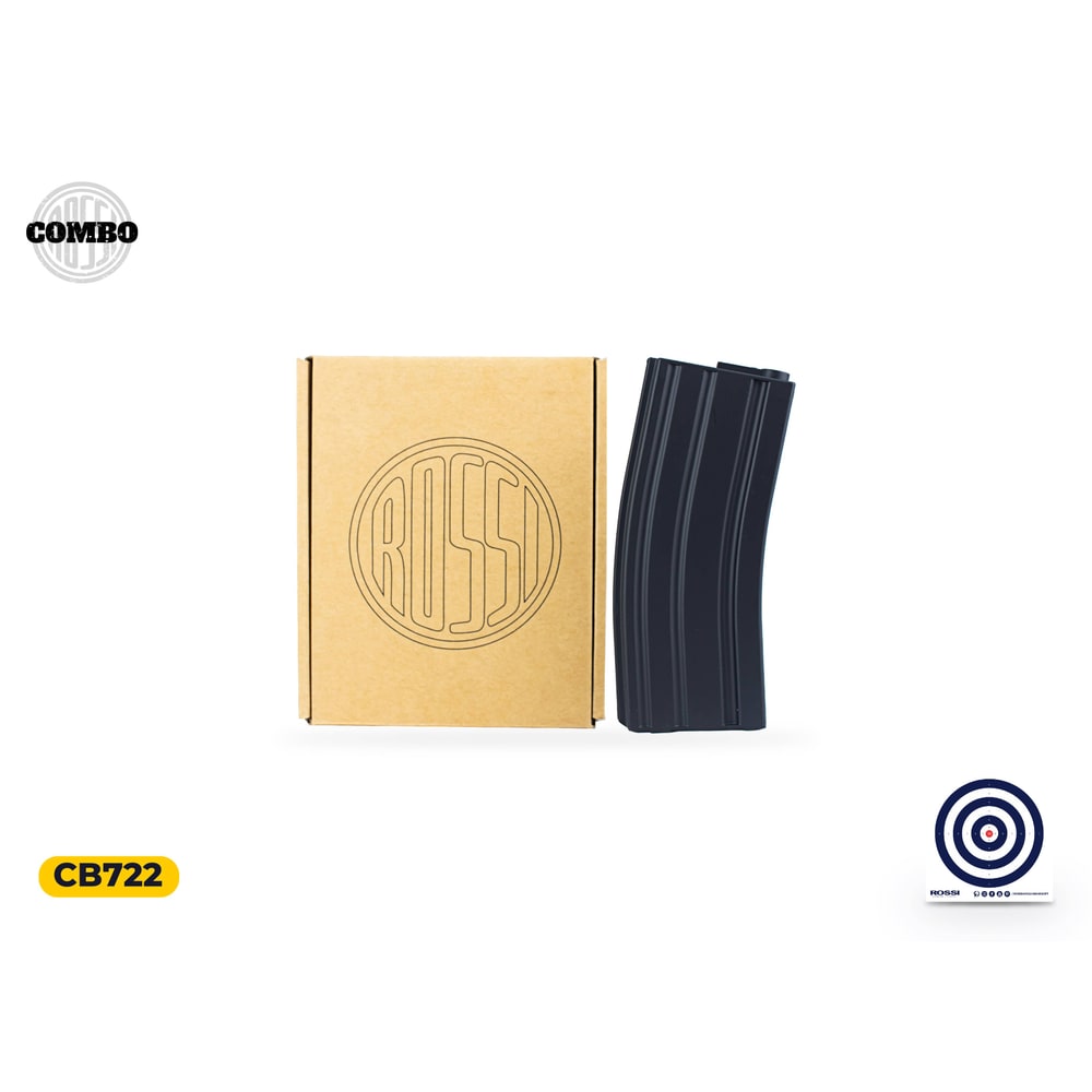 Caixa 5 Magazines Mid-Cap Polímero M4 100 BBs Rossi