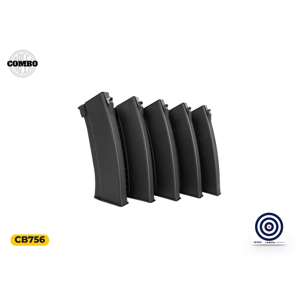 Caixa 5 Magazines Mid-Cap Polímero AK Rossi